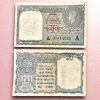 Re 1 British India Banknote 1940 Series Black Series King George VI Collectible Quality 191236 Burma Issue Unique and Rare Issue