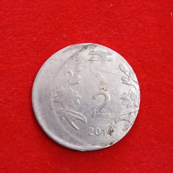 Alternative view of Two Rs Error Coin 2014 Heavy Shifted Error Coin Rare