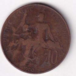 France 10 Centimes 1900 RARE LOWEST PRICE COIN #M-138