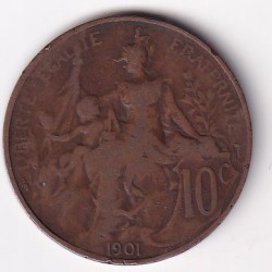France 10 Centimes 1901 RARE LOWEST PRICE COIN #M-139