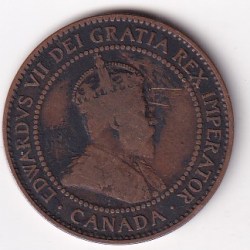 Canada 1 Cent 1910 - Edward VII Rare Lowest Price Coin #M-143