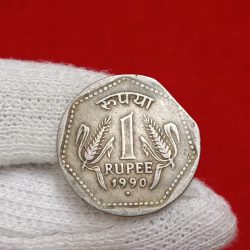 One Rs Scare Coin 1990 Bombay Mint CuD Error Coin