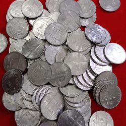 One Rs Cross Scare Coin 2005 Calcutta Mint Unc Condition 100 Pcs Given Open Pkt Coins