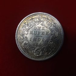One rupees silver coin 1862 VICTORIA EMPRESS