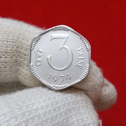 Three Paise Proof Coin Set Coin 1974 B Mint Mark Gem Ultra Bunc Condition Coin