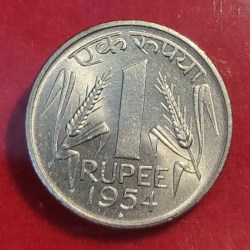One Rupee Coin 1954 Rare Date UNC Condition