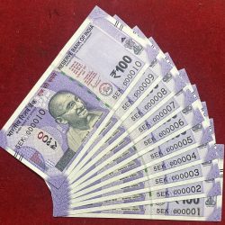 Rs 100 Bank note 10 pcs set Lower number 000001 to 000010 Gem UNC condition same prifix recieve
