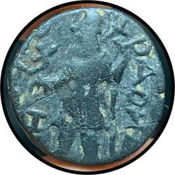 KUSHAN Emire, KANISHKA, 1/4 Drachma, Copper