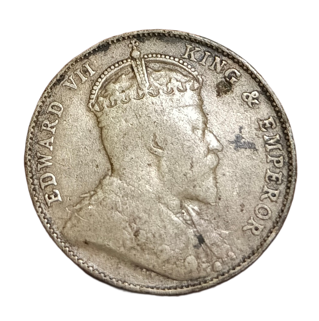 STRAITS SETTLEMENT Silver 20 CENTS Year 1910 King EDWARD-VII **SCARE** High Collectable Grade.