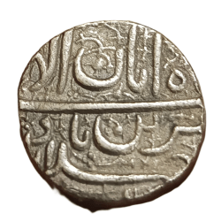 Alternative view of MUGHAL EMPIRE Silver Rupee JAHANGIR Couplet- "Muzaiyan" AHMEDABAD Mint, Ilahi Month ABAN, Dated AH 1025 **RARE** High AUNC Grade.