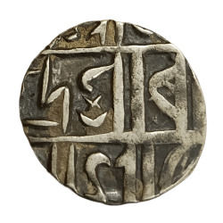 COOCH BEHAR State Silver 1/2 Rupee HARENDRA NARAYAN or DEVENDRA NARAYAN with CROSS ❌ Mark **V. SCARE** High AUNC Grade.