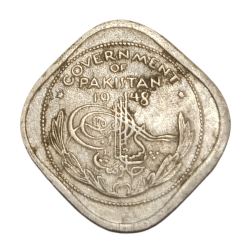 Alternative view of PAKISTAN Cu/Ni HALF ANNA Year 1948 Collectable Grade.