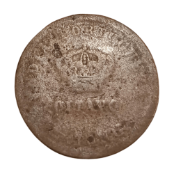 PORTUGUESE Copper 1/4 TANGA Year 1886 LUDOVICUS **SCARE** Used Condition.