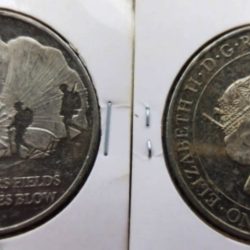 Gibraltar, 2021, 1 Crown, Remembrance Day 2021, Circulated Condition.