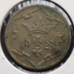 Alternative view of Free State of Danzig, 5 Pfennig, 1923, KM# 142, Condition as per image.