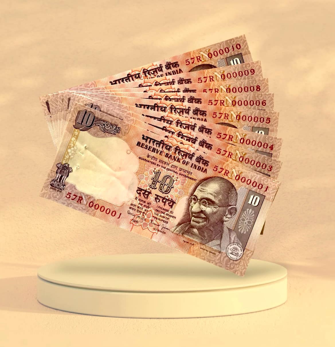 RS 10 India Banknote Rare Issue Low Serial 000001 To 000010 Signed By BIMAL JALAN Inset N Unique and Rare