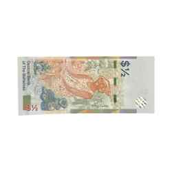 Alternative view of Central Bank of The Bahamas Fifty Cents WORLD BANKNOTE Ending 786 Gem Unc Very Unique and Rare