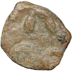 Alternative view of Lead Coin of Post-Satavahana (1st Cen. AD) from Nashik Region 3-Arched Hill/Ujjaini Symbol