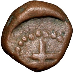 Alternative view of Copper Kasu of Sasivarnadeva(AD 1730-50) of Sivaganga Raja's Ty.12.4