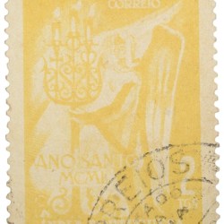 Postal Stamp of Portuguesa India - Yellow Colour 2 Tangas - Ano Santo MCML - Used Condition as per Image.