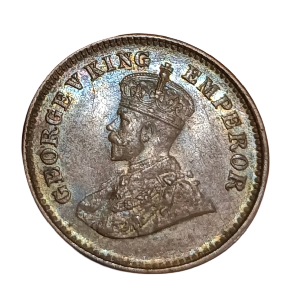 British India Copper 1/2 PICE Year 1932 King GEORGE-V High AUNC-UNC Grade. - Image 2