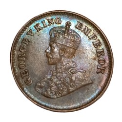 Alternative view of British India Copper 1/2 PICE Year 1932 King GEORGE-V High AUNC-UNC Grade.