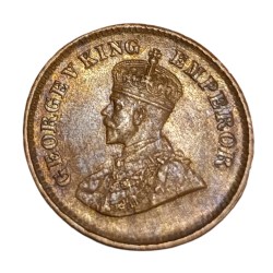 Alternative view of British India Copper 1/2 PICE Year 1933 King GEORGE-V High AUNC-UNC Grade.