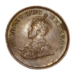Alternative view of British India Copper 1/2 PICE Year 1935 King GEORGE-V High AUNC-UNC Grade.
