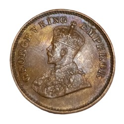 Alternative view of British India Copper 1/2 PICE Year 1935 King GEORGE-V High AUNC-UNC Grade.