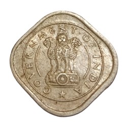 Alternative view of HALF ANNA Cu/Ni COMMEMORATIVE Issue "BULL" Year 1950 CALCUTTA Mint **RARE** High AUNC Grade.