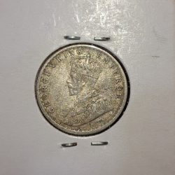 HALF RUPEE 1924 SILVER COIN GEORGE V KING EMPEROR