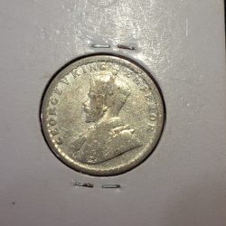 HALF RUPEE 1925 SILVER COIN GEORGE V KING EMPEROR