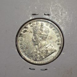 HALF RUPEE 1929 SILVER COIN GOOD CONDITION GEORGE V KING EMPEROR