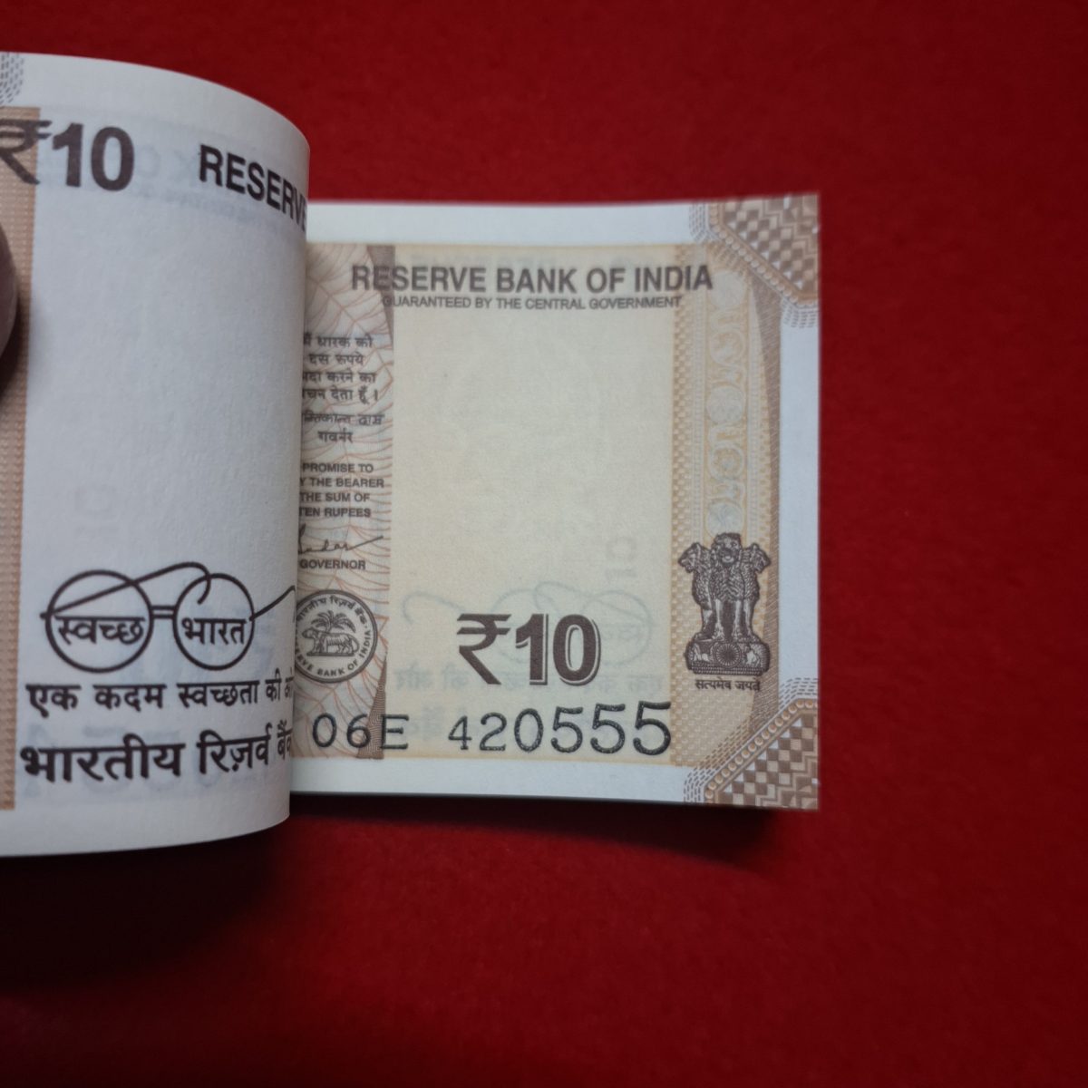 10 RUPEE PACKET STARTING 420 (CHOR NUMBER) SERIAL NO. 420501 - Image 2