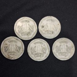 1 Rupee 1985 H Mint MARK 5 Coin Set