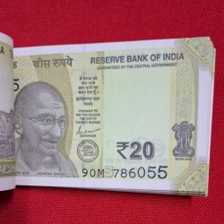 Alternative view of RARE 20 RUPEE PACKET GEM UNC CONDITION STARTING 786 SERIAL NO. 786001