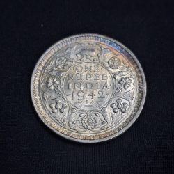 Alternative view of RARE 1 RUPEE 1942 GEORGE VI KING EMPEROR COIN