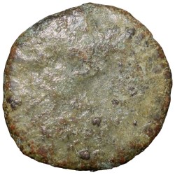 Alternative view of Lead Coin of Satavahana (1st Cen. BC) from Nashik Region with Bull walking Right