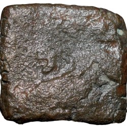 Copper Coin of Satavahana Dynasty (1st Cen. BC) from Vidarbha(Pusad) with Swastik above Elephant/Ujjaini Symbol