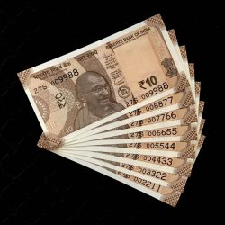 Rs 10 INDIA Bank note SEMI FANCY NUMBER 009988 to 002211 Issue Very Unique and Rare