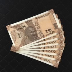 Rs 10 INDIA Bank note SEMI FANCY NUMBER 003210 to 009876 Issue Very Unique and Rare