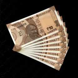 Rs 10 INDIA Bank note SEMI FANCY NUMBER 001122 to 008899 Issue Very Unique and Rare