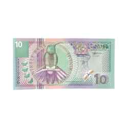 Suriname 10 Gulden World Bank note Ending 786 2000 Issue Unique and Rare