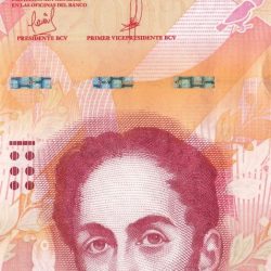 Alternative view of 20000 Bolivares of Venezuela Country (AD 2016-2017) with Red siskin Birds & Mountains