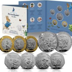 Pitcairn Islands, 6 coin set, 2023, Peter Rabbit, Mint Folder.