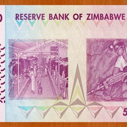 Alternative view of 500000000(500 Million) Dollars of Zimbabwe Country (AD 2008) Chiremba Balancing Rocks in Matopos National Park/Dairy farming – milking cows, and Miner