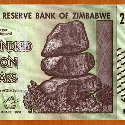 2000000(200 Million) Dollars of Zimbabwe Country (AD 2008) Chiremba Balancing Rocks in Matopos National Park/Cathedral of St Mary and All Saints, and The burial ground and national monument of National Heroes Acre in Harare