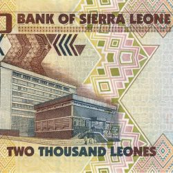 Alternative view of 2000 Leones of Sierra Leone (AD 2010) with Isaac Theophilus Akunna Wallace-Johnson, cargo ship