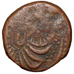 Copper Paisa of Ratlam State INO Shah Alam II, (AD 1759-1806) 'Ra'ej Type with Eagle shaped Symbol Very Rare