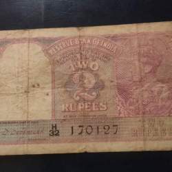 BRITISH INDIA 🇮🇳 2 rupee RARE VARIETY CD deshmukh signature, KING👑👑👑 GEORGE Vl 💎 AS PER IMAGE Condition as image Same and similar piece available